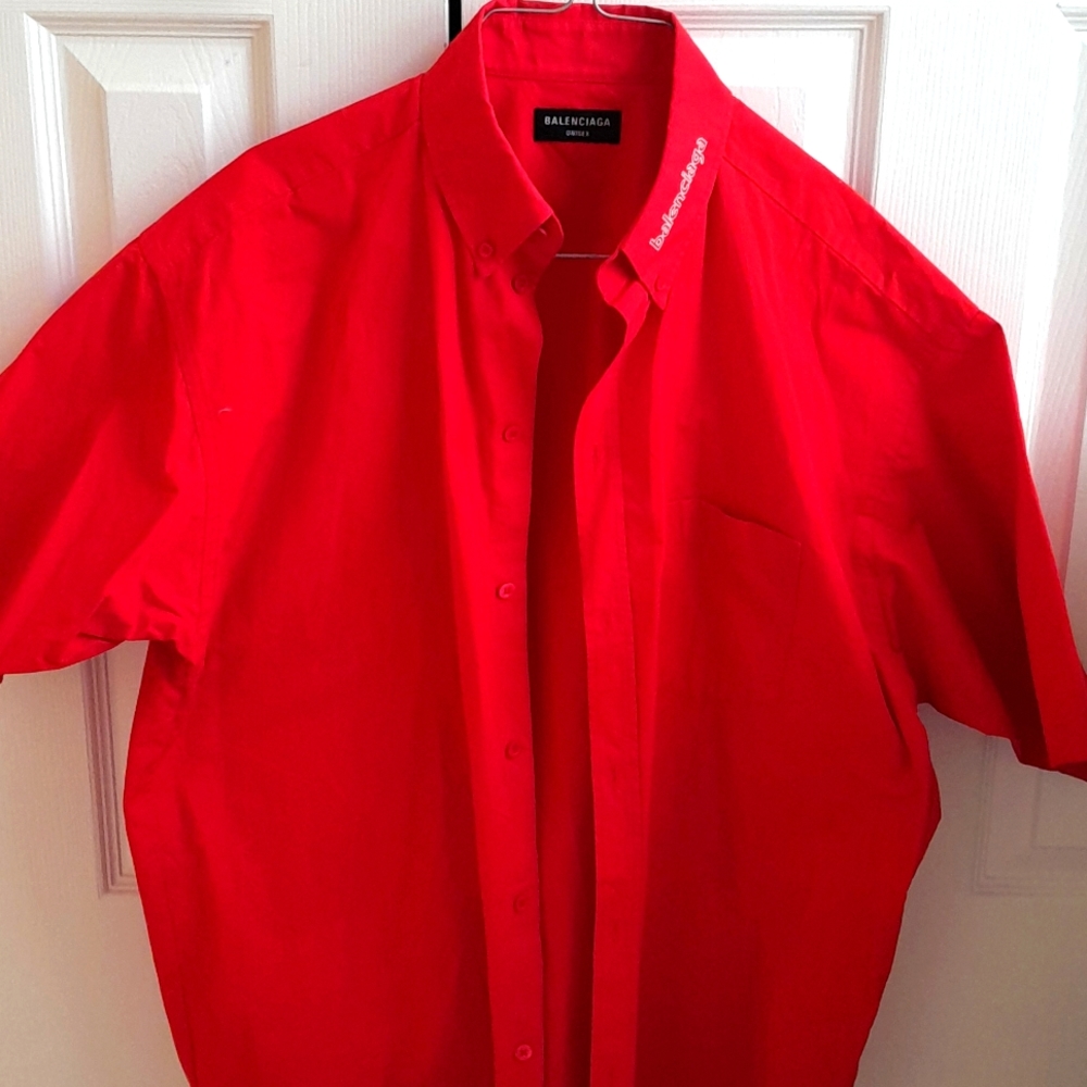 Red size XL men's button-down
